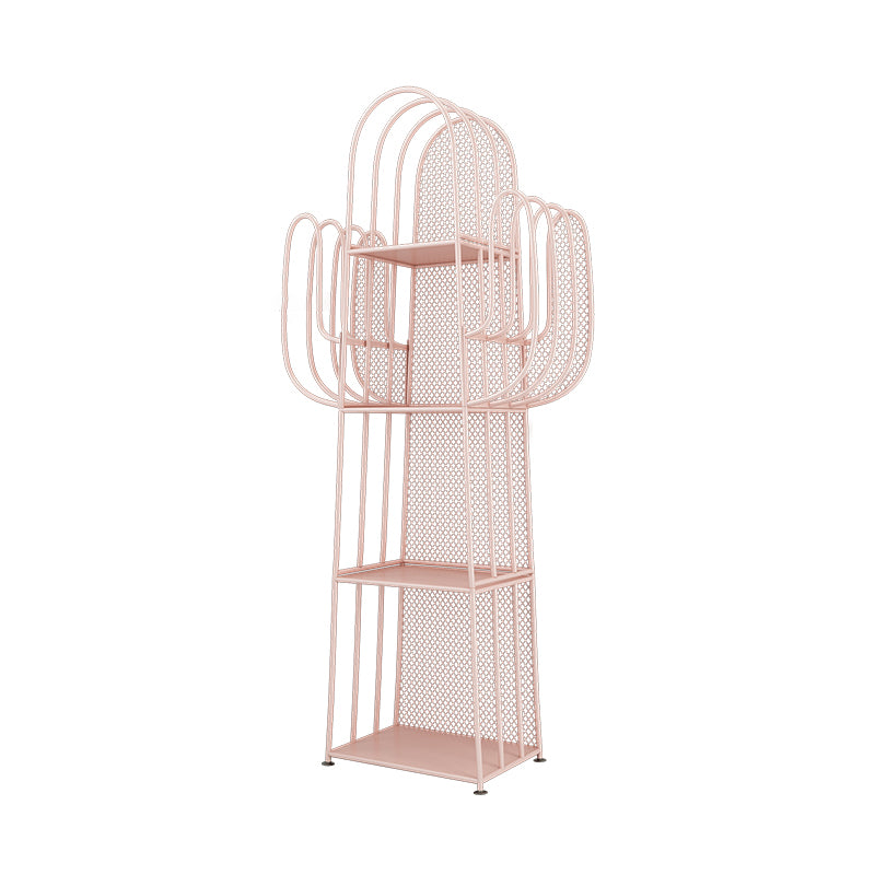 Étagères à livres en fer en forme de cactus, minimalistes modernes, 4 niveaux, artistiques et durables pour salon 