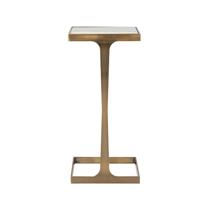 Modern Minimalist Rectangular Glass Iron Side Table Durable For Living Room