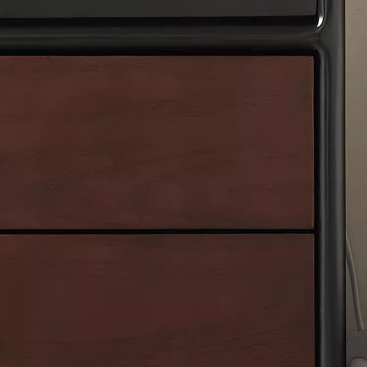 Traditional Vintage Rectangular Solid Wood Nightstand 3-Drawer 1-Cabinet 4-Leg For Bedroom