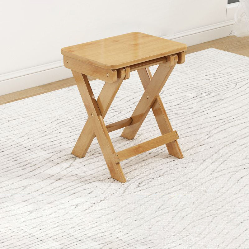 Moderner minimalistischer rechteckiger Bambusfußhocker, faltbar für das Wohnzimmer 