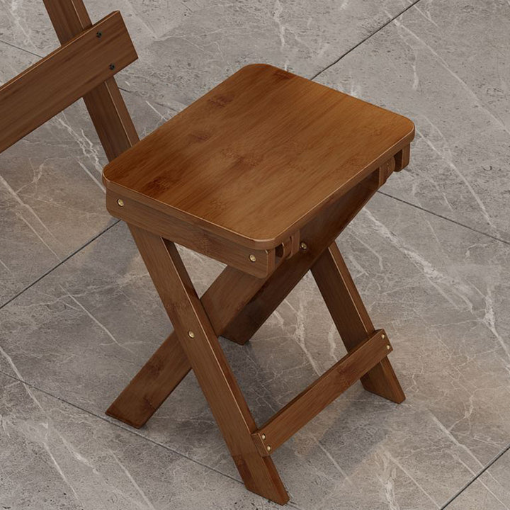 Moderner minimalistischer rechteckiger Bambusfußhocker, faltbar für das Wohnzimmer 
