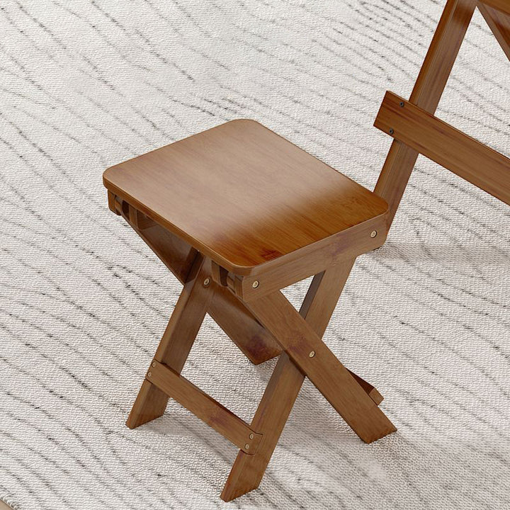 Moderner minimalistischer rechteckiger Bambusfußhocker, faltbar für das Wohnzimmer 