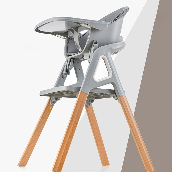 Moderner minimalistischer gebogener Polypropylen-Massivholz-Kinderstuhl mit Rückenlehne und Armlehne für das Esszimmer 