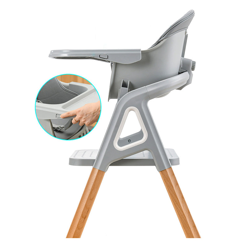 Moderner minimalistischer gebogener Polypropylen-Massivholz-Kinderstuhl mit Rückenlehne und Armlehne für das Esszimmer 
