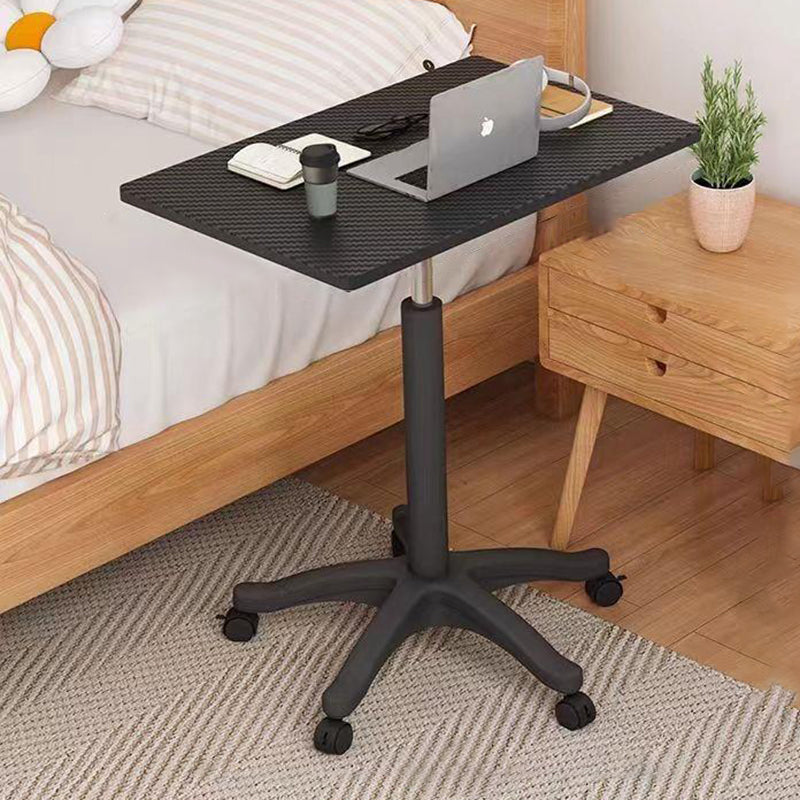 Modern Minimalist Rectangular Medium Density Fiberboard Steel Plastic Side Table Height-Adjustable Movable For Bedroom