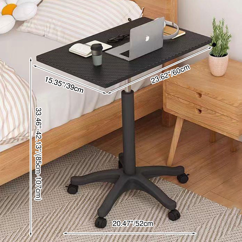 Modern Minimalist Rectangular Medium Density Fiberboard Steel Plastic Side Table Height-Adjustable Movable For Bedroom