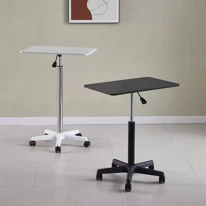 Moderner minimalistischer rechteckiger Mitteldichte-Faserplatte-Stahl-Kunststoff-Beistelltisch, höhenverstellbar, beweglich für Schlafzimmer 