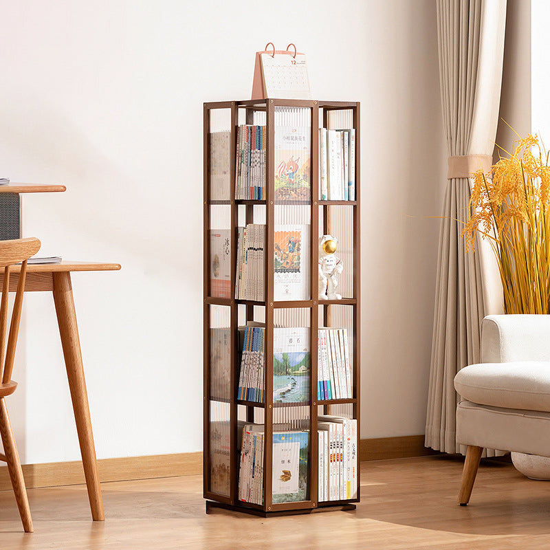 Moderne minimalistische rechteckige Bücherregale aus Bambus-Acryl-Verb –  BulbSquare