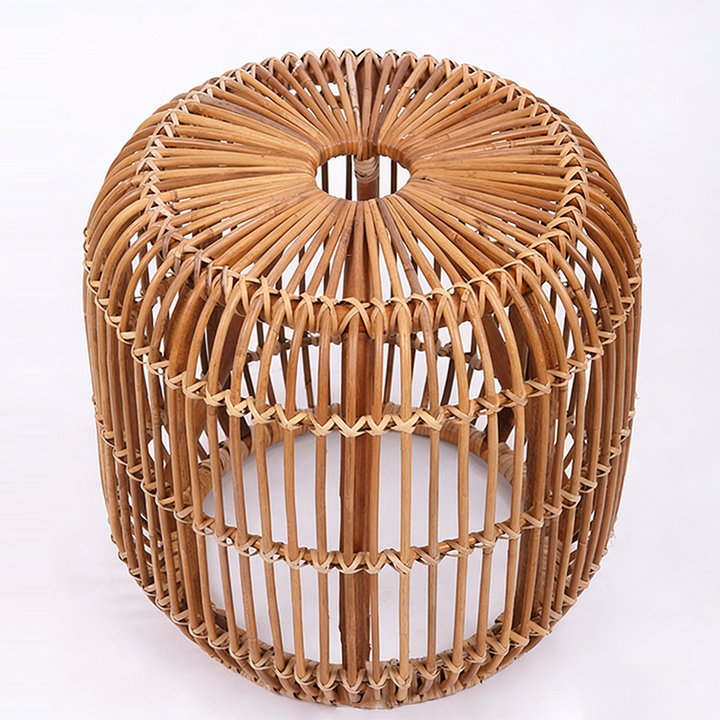 Modern Minimalist Bamboo Rattan Outdoor Side Table Lightweight, Durable, Eco-Friendly &amp; Breathable Design For Patio And Garden