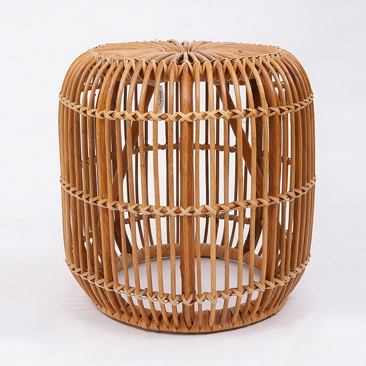 Modern Minimalist Bamboo Rattan Outdoor Side Table Lightweight, Durable, Eco-Friendly &amp; Breathable Design For Patio And Garden
