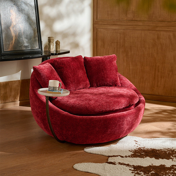 Chaise d'appoint traditionnelle vintage incurvée en chenille, velours, éponge, perles de coton, bois massif, quincaillerie, avec dossier pour salon 