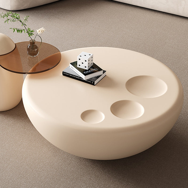 Modern Minimalist Round Medium Density Fiberboard Coffee Table For Living Room