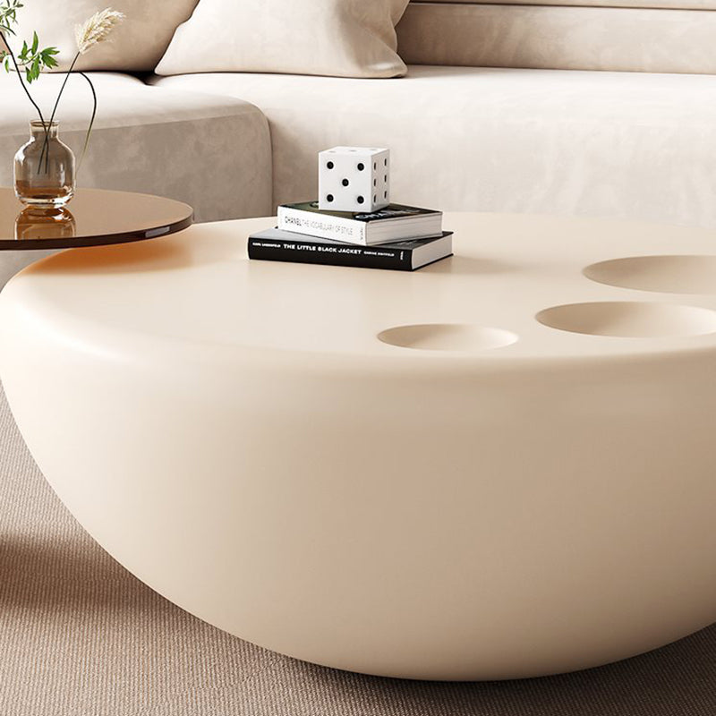 Modern Minimalist Round Medium Density Fiberboard Coffee Table For Living Room