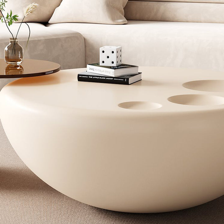 Modern Minimalist Round Medium Density Fiberboard Coffee Table For Living Room