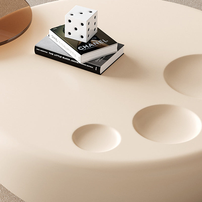 Modern Minimalist Round Medium Density Fiberboard Coffee Table For Living Room