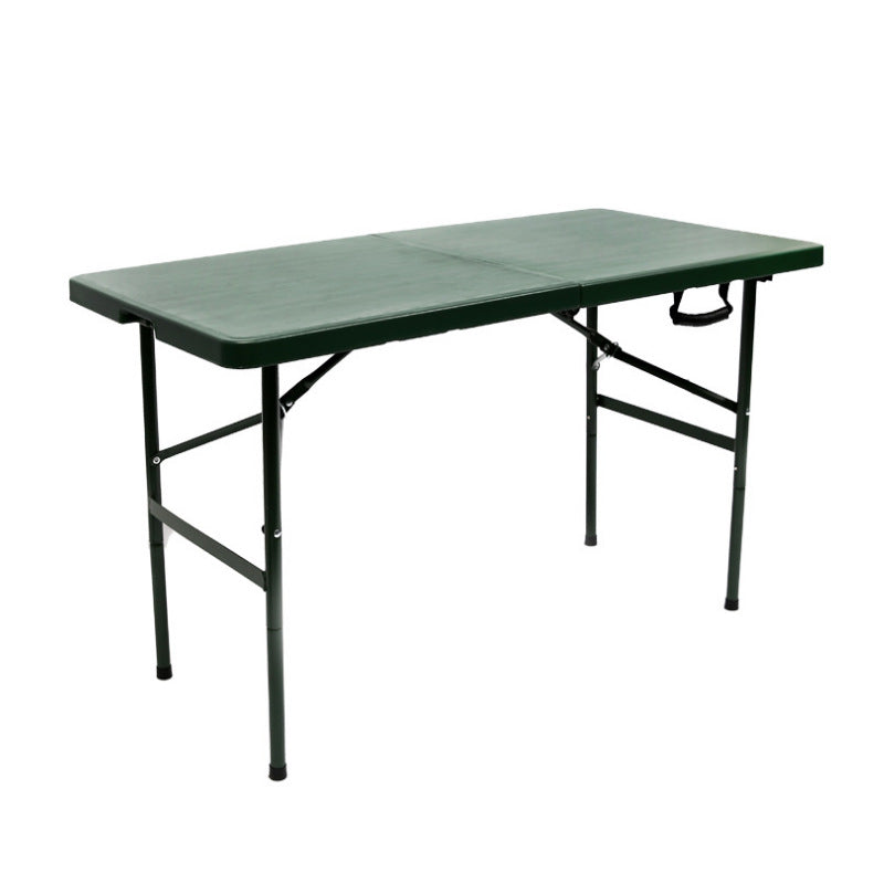 Modern Minimalist Rectangular Plastic Steel Dining Table 4-Leg Foldable For Garden