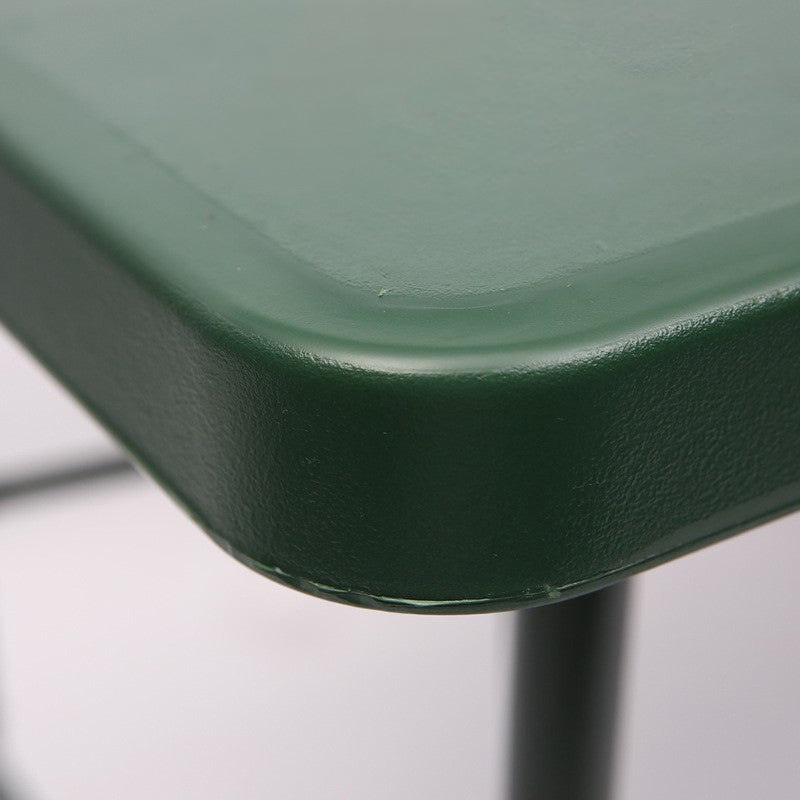 Modern Minimalist Rectangular Plastic Steel Dining Table 4-Leg Foldable For Garden