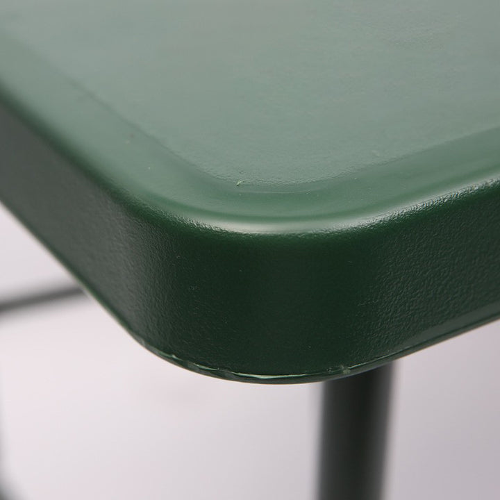 Modern Minimalist Rectangular Plastic Steel Dining Table 4-Leg Foldable For Garden