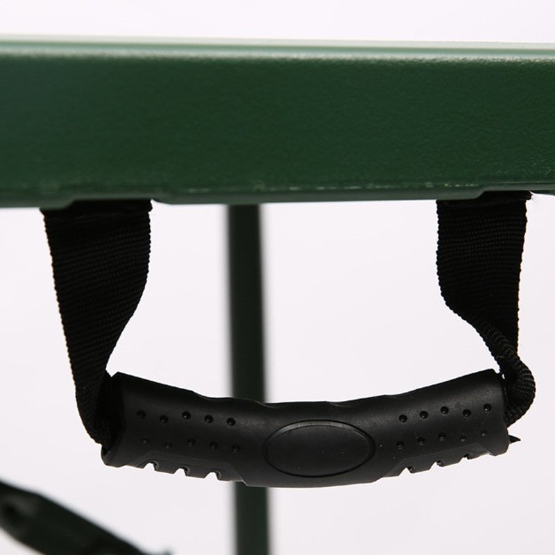 Modern Minimalist Rectangular Plastic Steel Dining Table 4-Leg Foldable For Garden