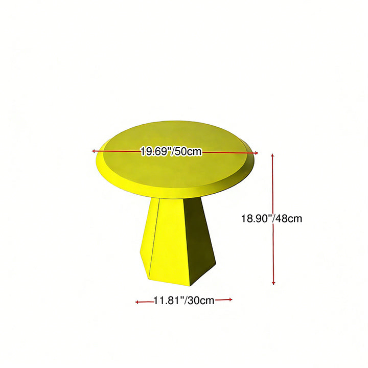 Modern Minimalist Round Hexagonal Base Carbon Steel Side Table For Living Room