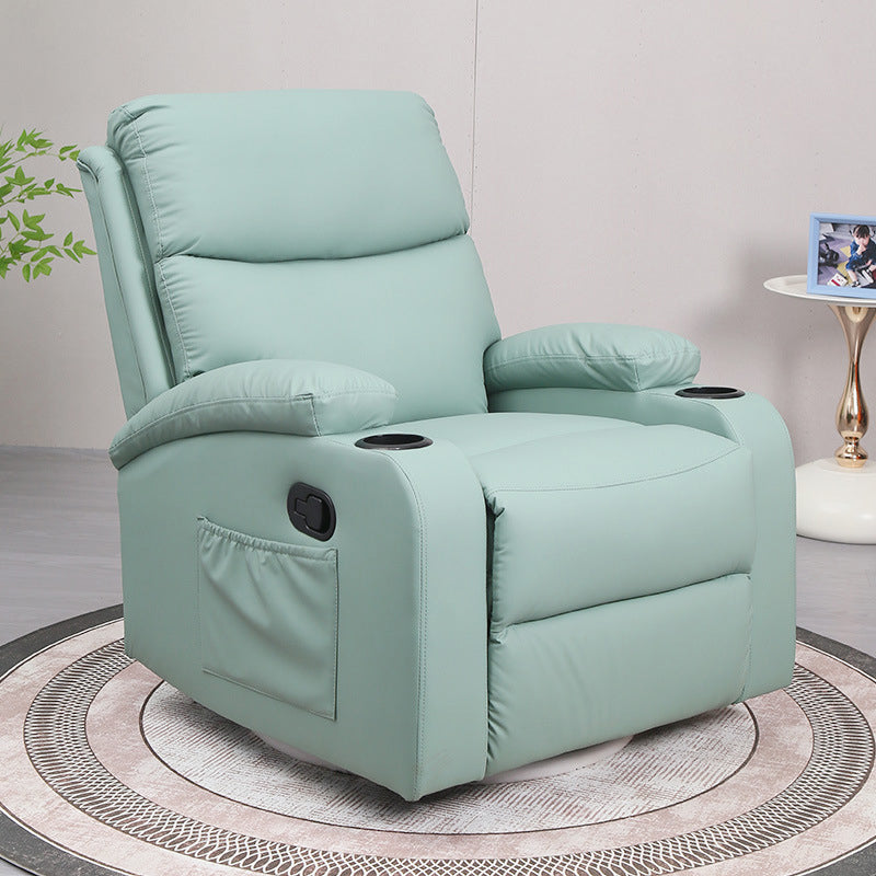 Chaise d’appoint moderne minimaliste en bois massif incurvé, simili cuir et mousse, résistante aux griffures de chat, avec dossier et accoudoirs, pour salon 