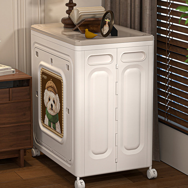 Modern Minimalist Rectangular Polypropylene Storage Cabinet 1-Cabinet Movable Foldable For Living Room