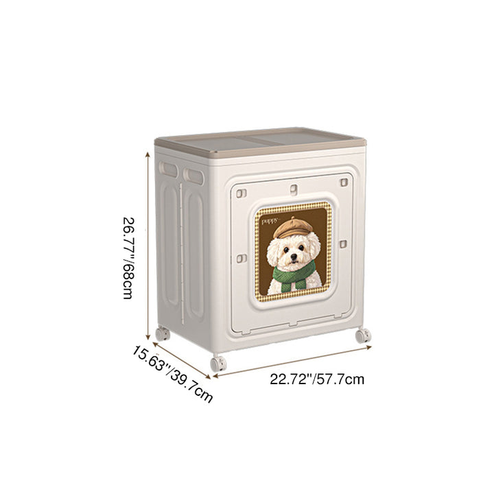 Modern Minimalist Rectangular Polypropylene Storage Cabinet 1-Cabinet Movable Foldable For Living Room