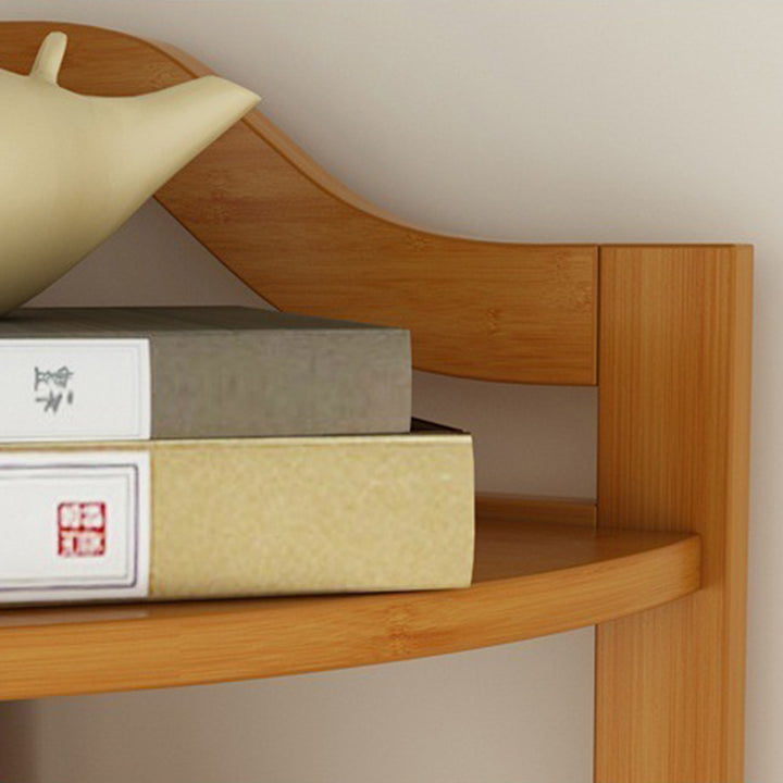 Étagère d'angle moderne minimaliste en MDF bambou Nan à 5 niveaux pour salon 