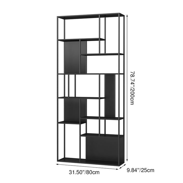 Moderner minimalistischer rechteckiger Eisen-Display-Rack 13-Schrank Bodenstehender Stauraum für Wohnzimmer 