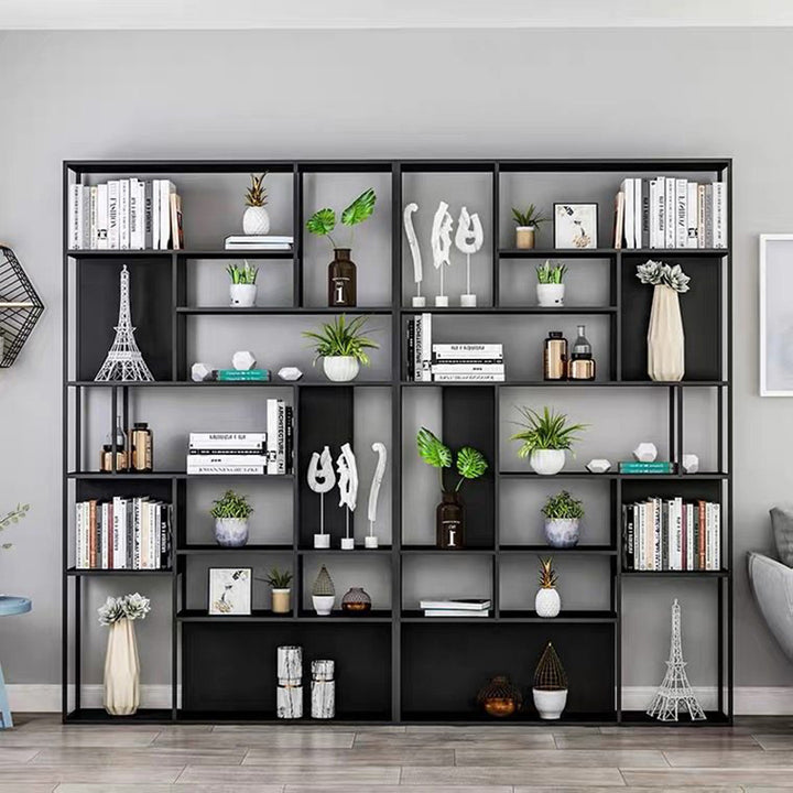 Moderner minimalistischer rechteckiger Eisen-Display-Rack 13-Schrank Bodenstehender Stauraum für Wohnzimmer 