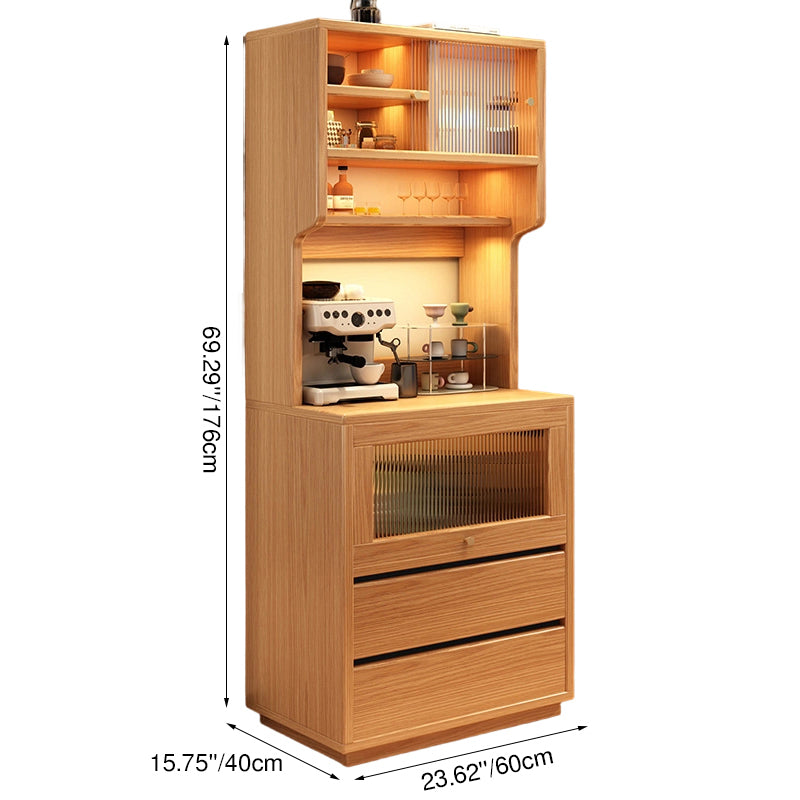 Modern Minimalist MDF Acrylic Rectangular Sideboard 2-Drawer Versatile Organizer For Dining Room