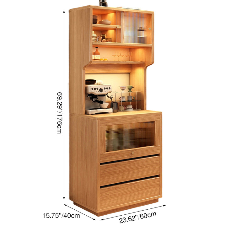 Modern Minimalist MDF Acrylic Rectangular Sideboard 2-Drawer Versatile Organizer For Dining Room