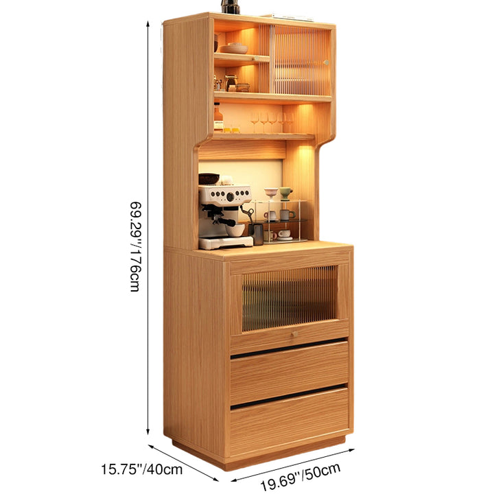 Modern Minimalist MDF Acrylic Rectangular Sideboard 2-Drawer Versatile Organizer For Dining Room