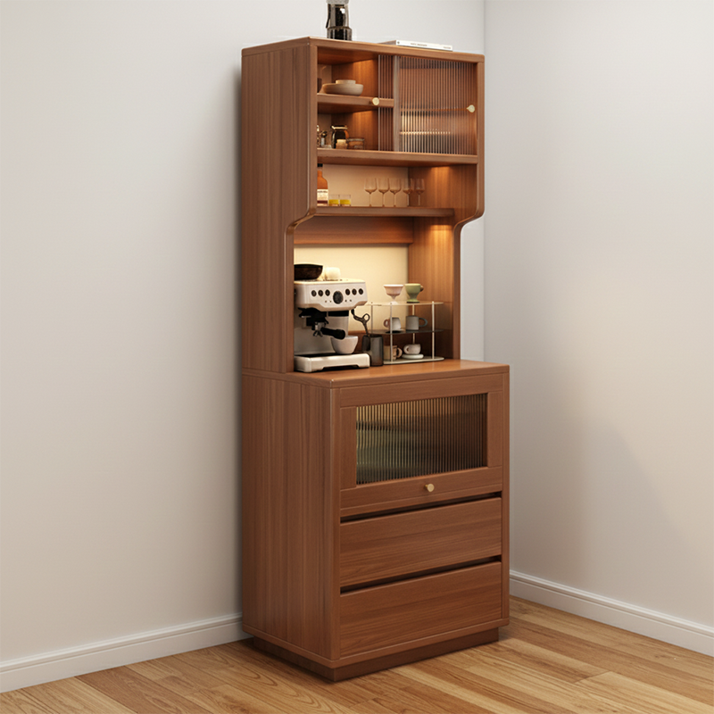 Modern Minimalist MDF Acrylic Rectangular Sideboard 2-Drawer Versatile Organizer For Dining Room