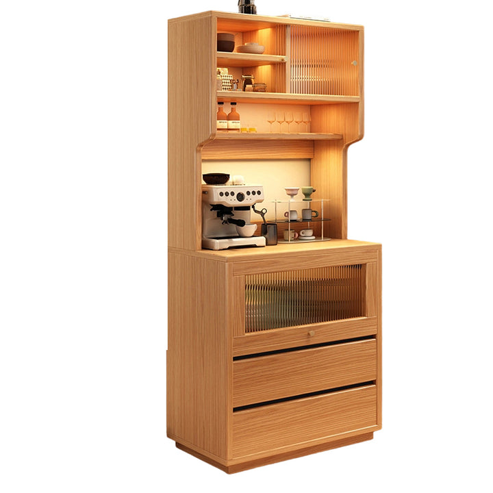 Modern Minimalist MDF Acrylic Rectangular Sideboard 2-Drawer Versatile Organizer For Dining Room