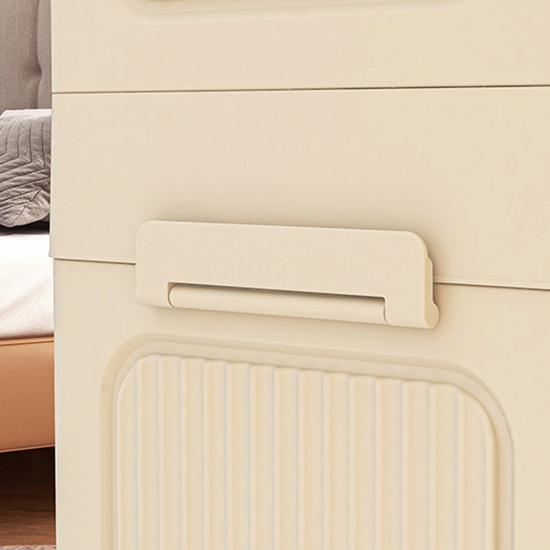 Armoire de rangement rectangulaire moderne minimaliste en plastique PP, à 2/3/4/5 compartiments, pliable et mobile pour salon 