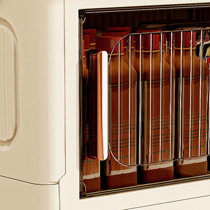 Armoire de rangement rectangulaire moderne minimaliste en plastique PP, à 2/3/4/5 compartiments, pliable et mobile pour salon 