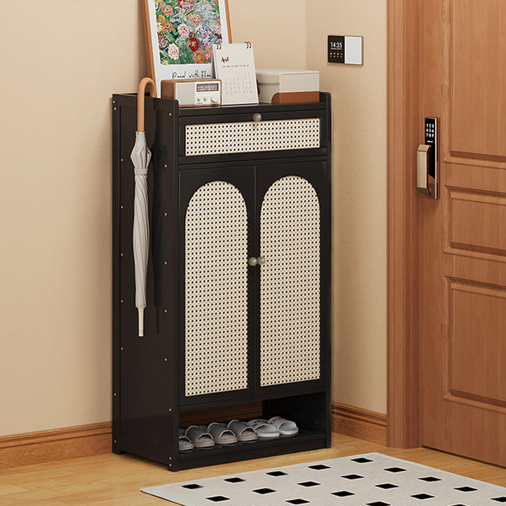 Modern Minimalist Nan Bamboo ABS MDF Rectangular Shoe Storage 8-Tier For Entryway