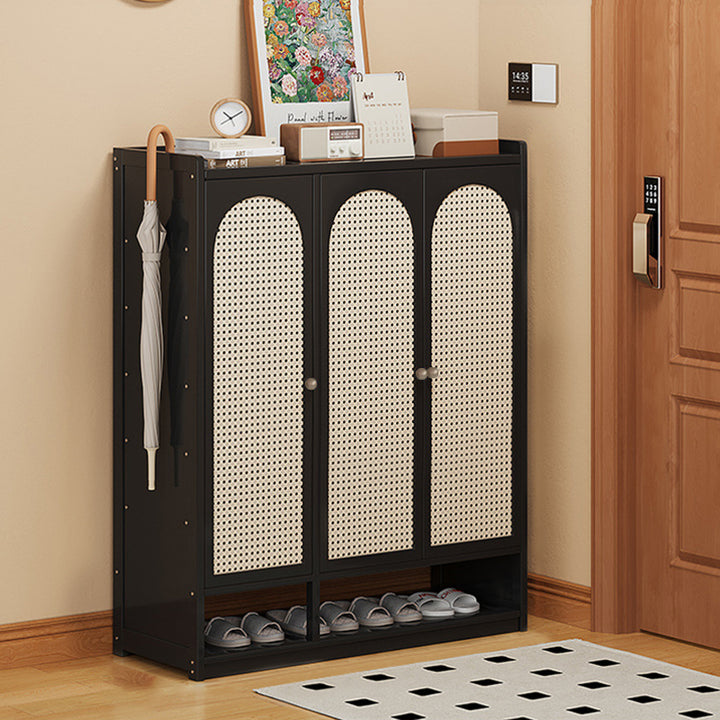Modern Minimalist Nan Bamboo ABS MDF Rectangular Shoe Storage 8-Tier For Entryway