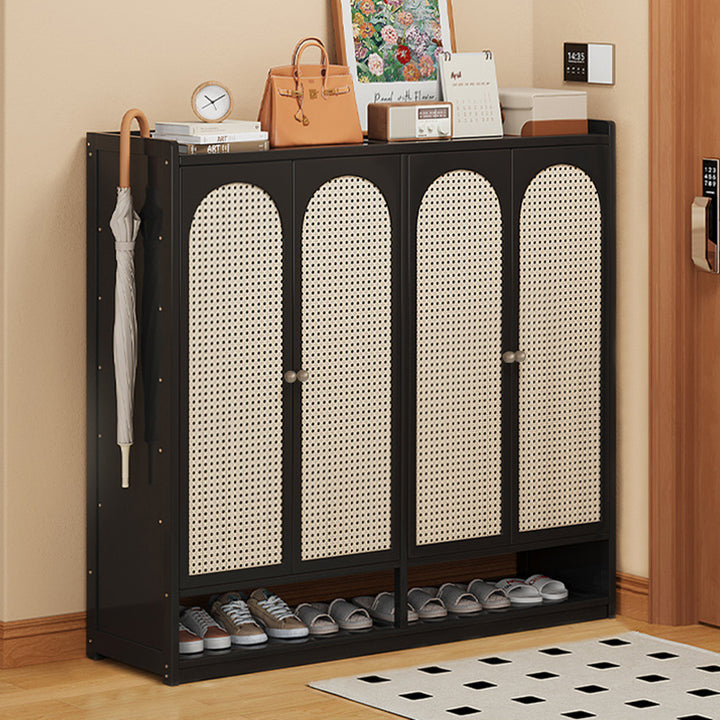 Modern Minimalist Nan Bamboo ABS MDF Rectangular Shoe Storage 8-Tier For Entryway