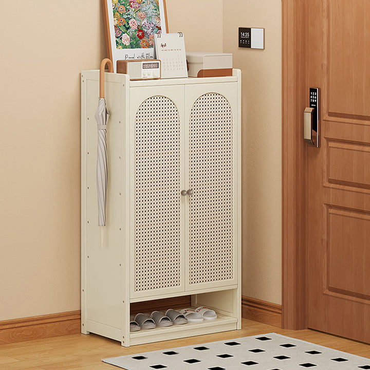 Modern Minimalist Nan Bamboo ABS MDF Rectangular Shoe Storage 8-Tier For Entryway