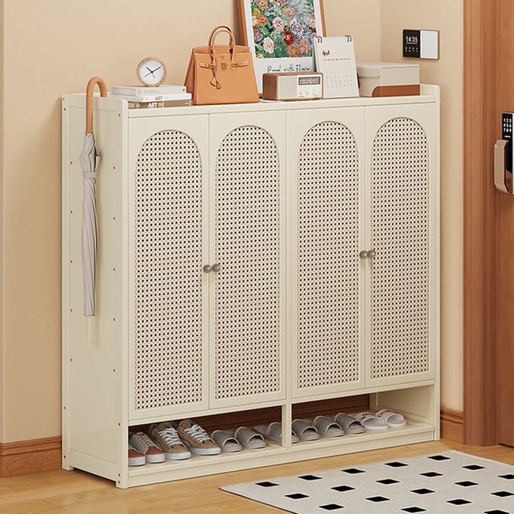 Modern Minimalist Nan Bamboo ABS MDF Rectangular Shoe Storage 8-Tier For Entryway