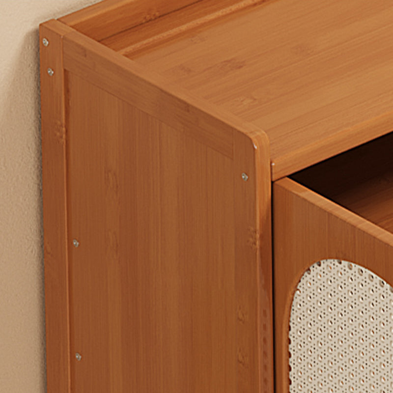 Modern Minimalist Nan Bamboo ABS MDF Rectangular Shoe Storage 8-Tier For Entryway