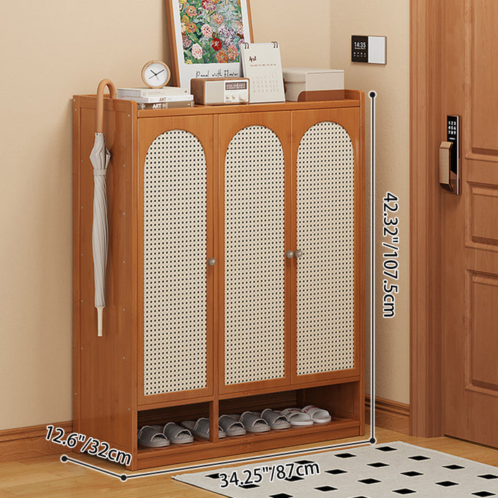 Modern Minimalist Nan Bamboo ABS MDF Rectangular Shoe Storage 8-Tier For Entryway