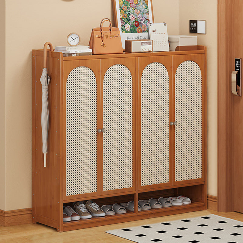 Modern Minimalist Nan Bamboo ABS MDF Rectangular Shoe Storage 8-Tier For Entryway