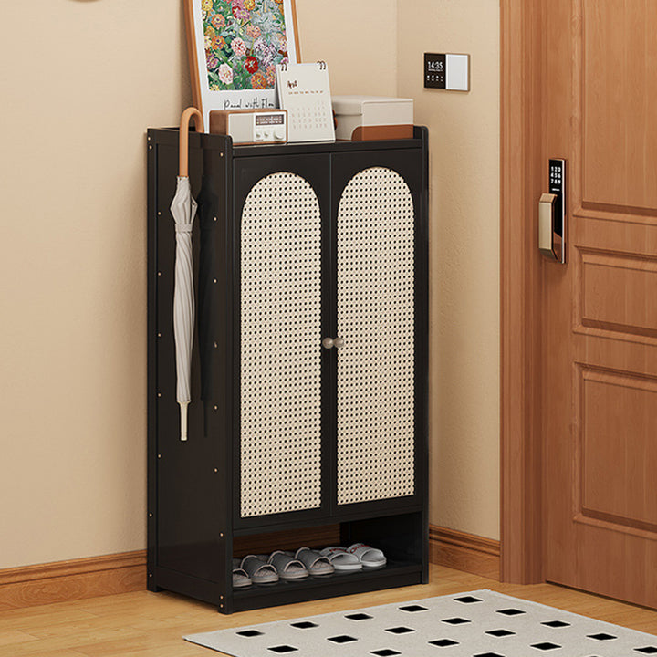 Modern Minimalist Nan Bamboo ABS MDF Rectangular Shoe Storage 8-Tier For Entryway