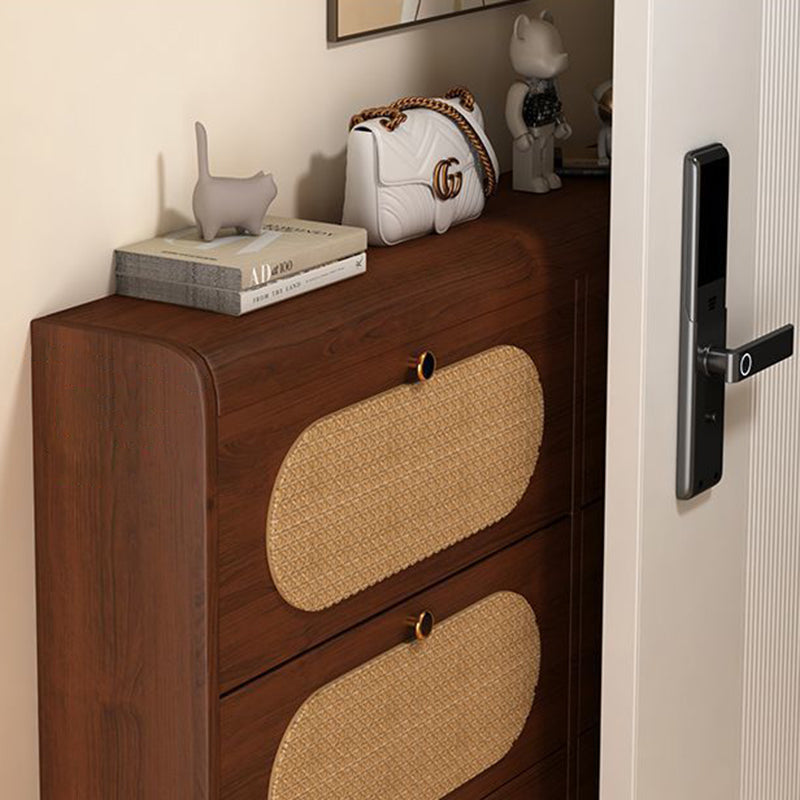 Almacenamiento de Zapatos Rectangular de Plástico HDF Retro Contemporáneo con 6 Gabinetes para la Entrada 