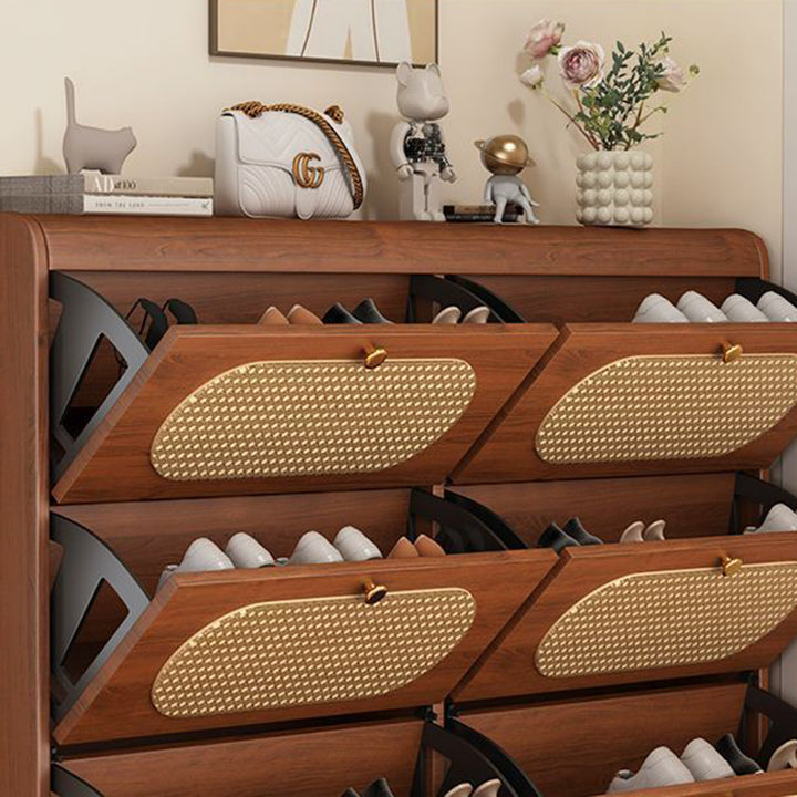 Almacenamiento de Zapatos Rectangular de Plástico HDF Retro Contemporáneo con 6 Gabinetes para la Entrada 