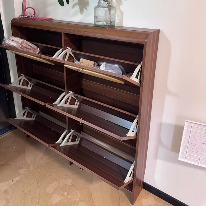 Almacenamiento de Zapatos Rectangular de Plástico HDF Retro Contemporáneo con 6 Gabinetes para la Entrada 