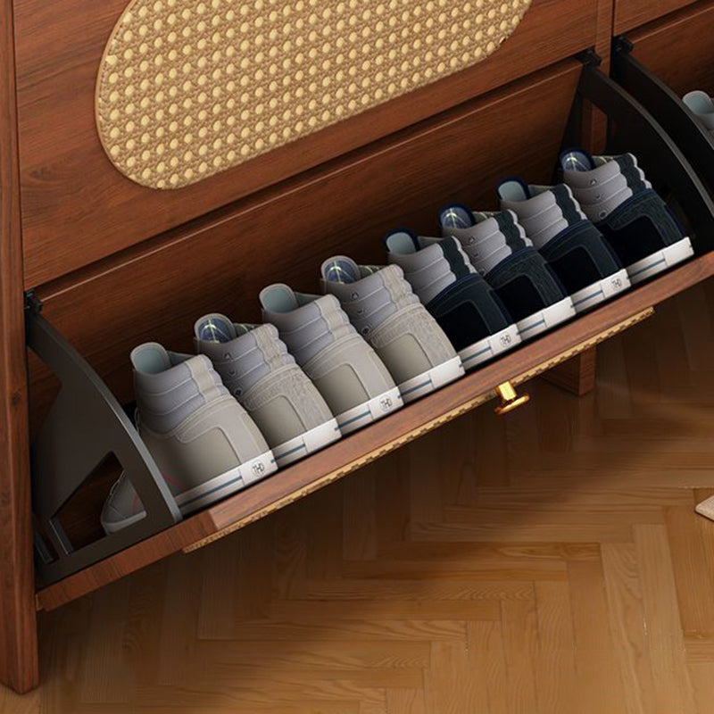 Almacenamiento de Zapatos Rectangular de Plástico HDF Retro Contemporáneo con 6 Gabinetes para la Entrada 